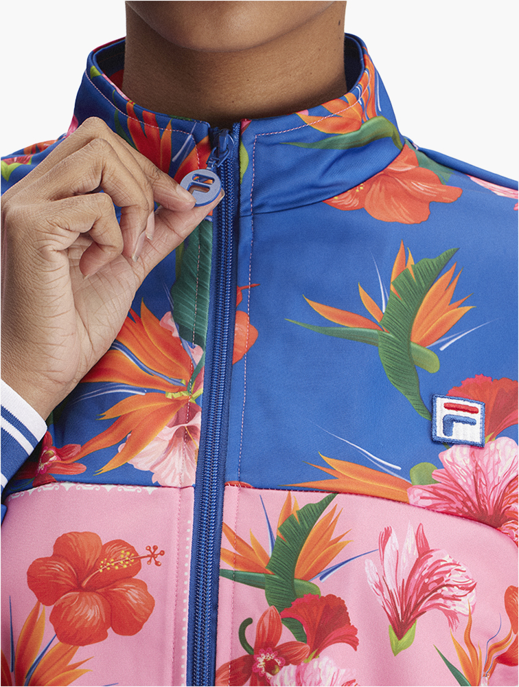 MyRunway | Shop Fila Multi Floral Print Zip Through Jacket for